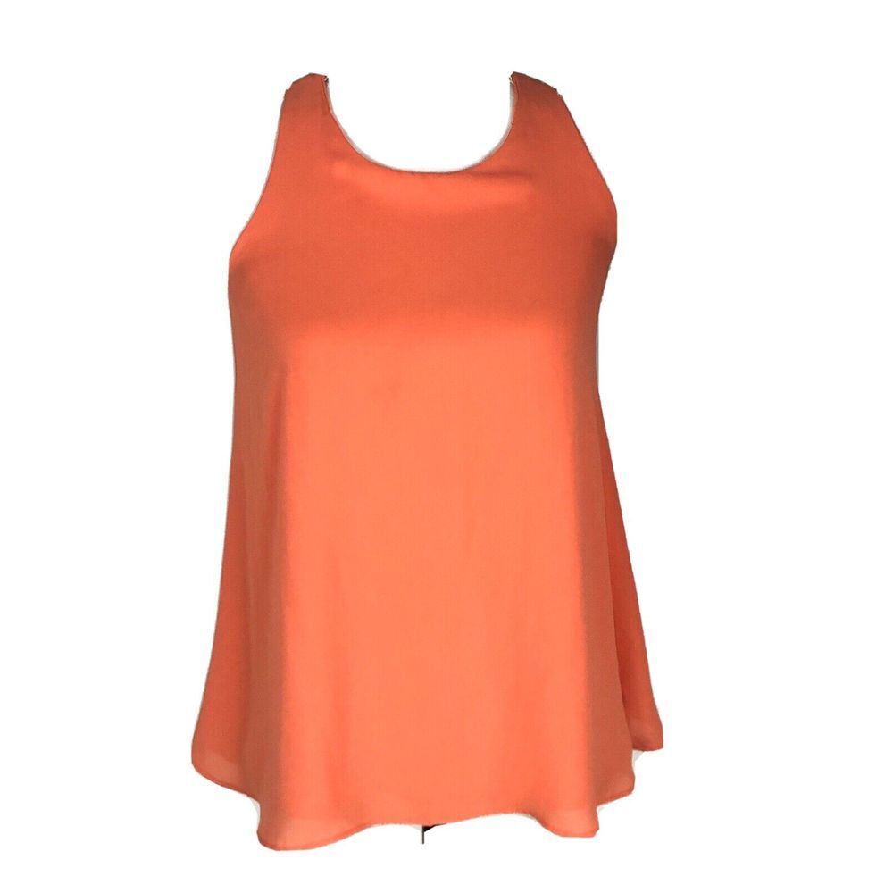 Cynthia Rowley Womens Sleeveless Orange Top Size XS